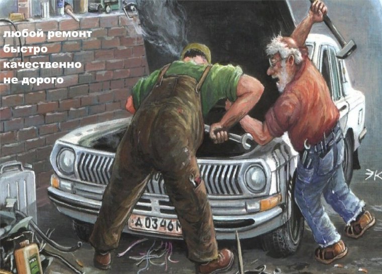 Автомеханик карикатура