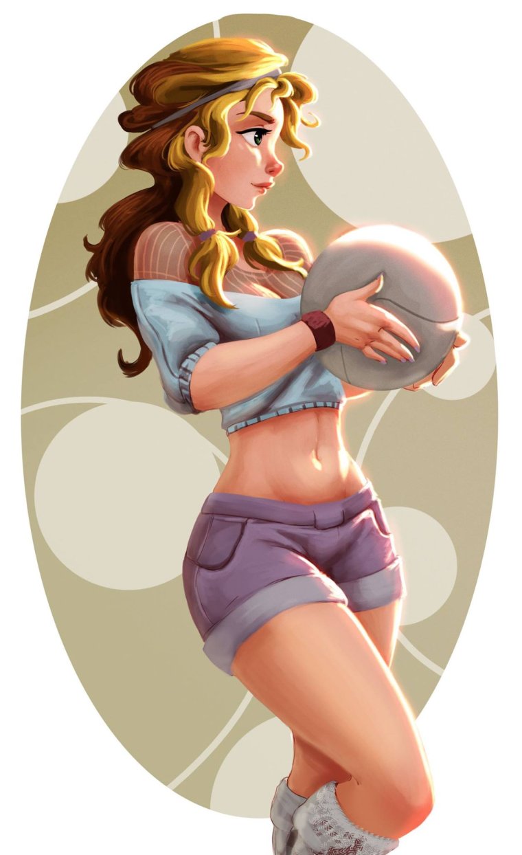 Пышная девушка арт