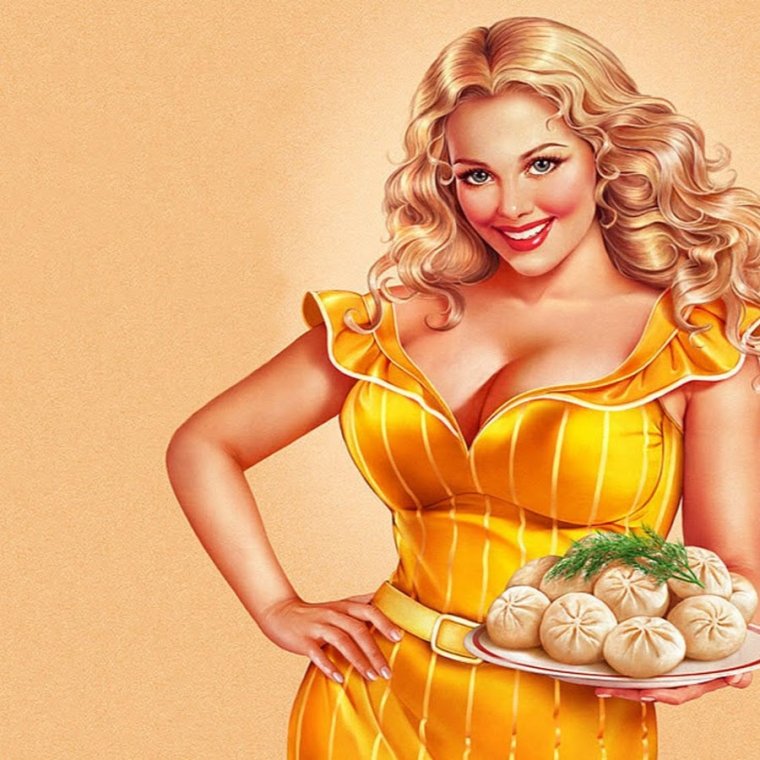 Женское тело в мультяшном стиле