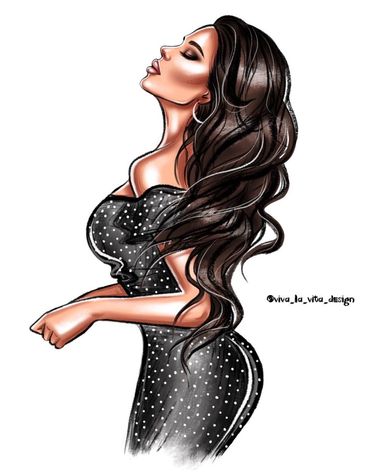 Девушка в платье аниме