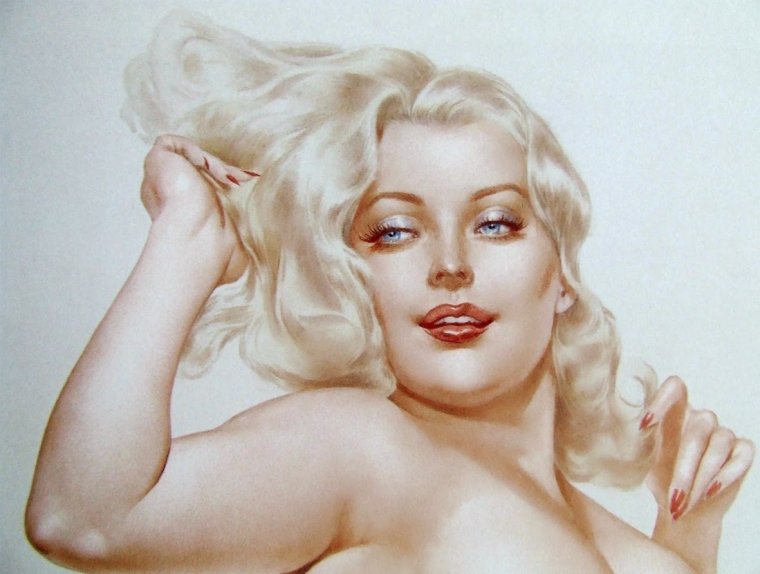 Полная девушка арт