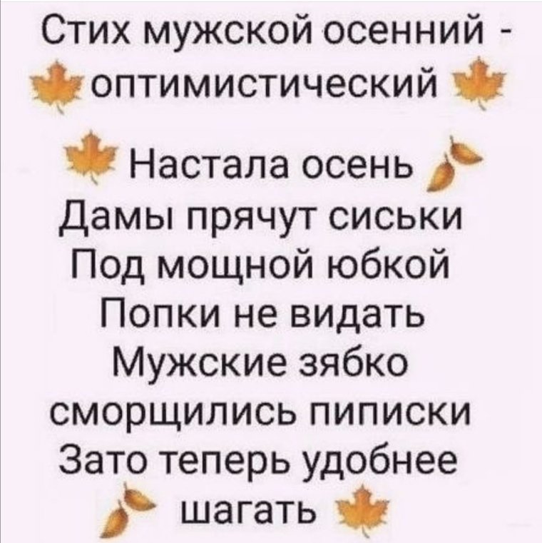 Смешные стихи про осень