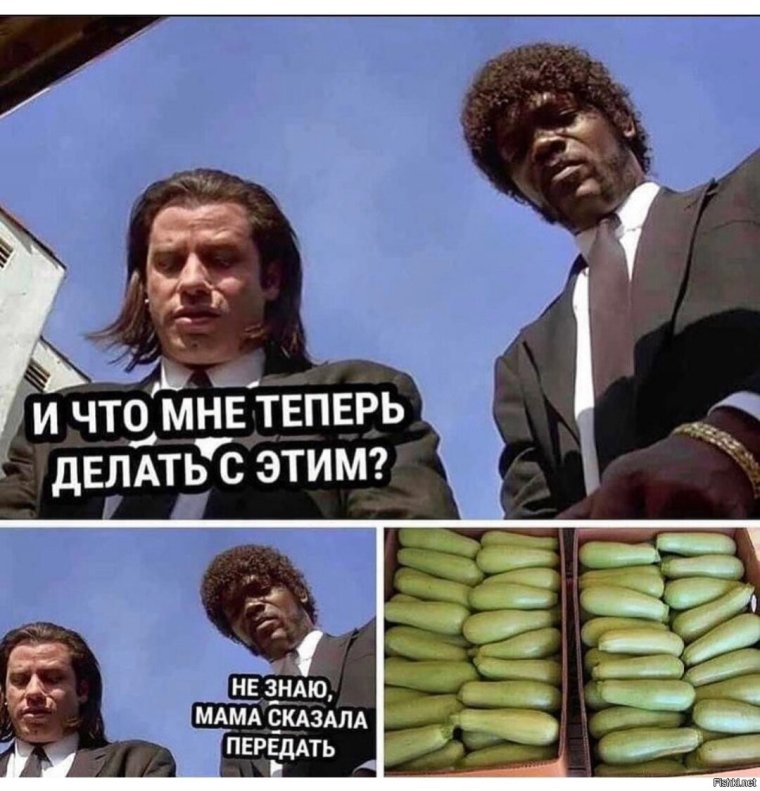 Мама сказала передать кабачки