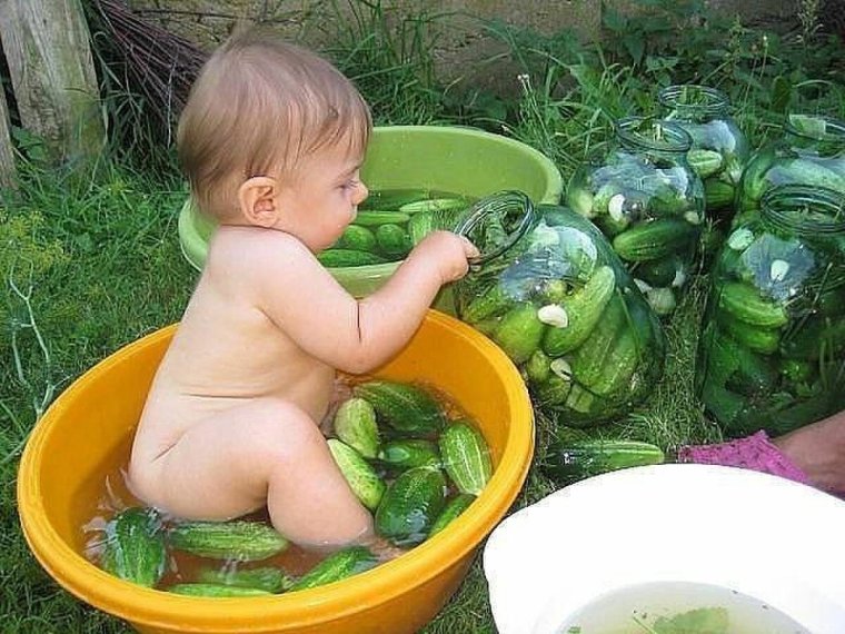 Фотосессия ребенка в огороде