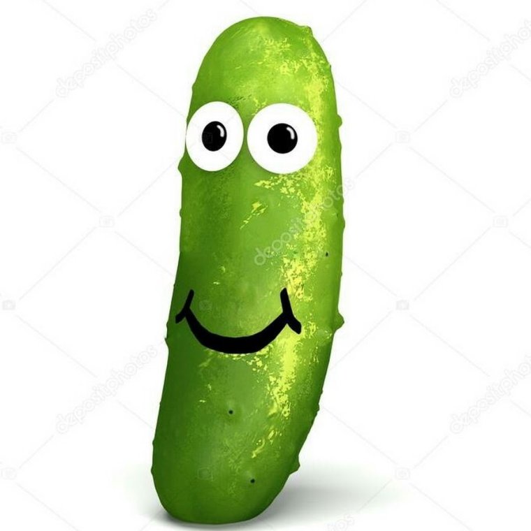 Огурец с лицом