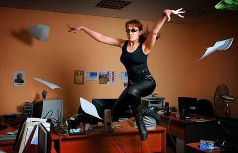 Прикольная фотосессия в офисн