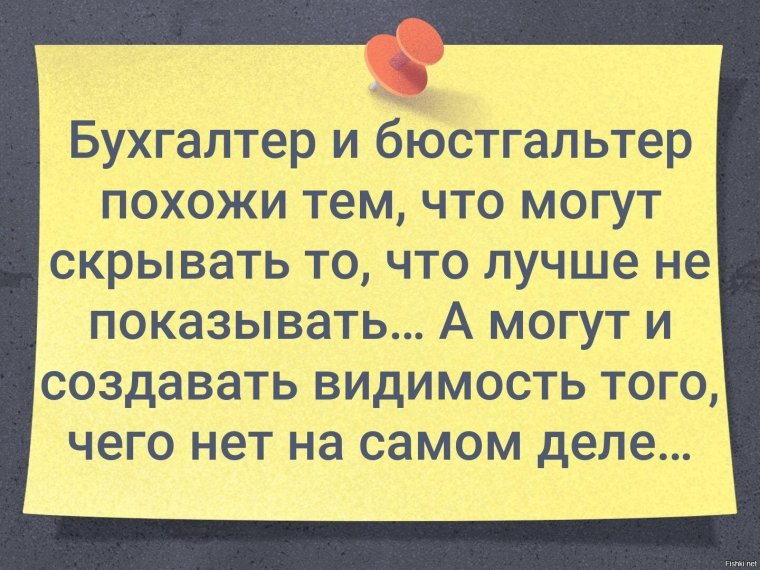 Бухгалтер и бюстгальтер похожи тем что могут скрывать