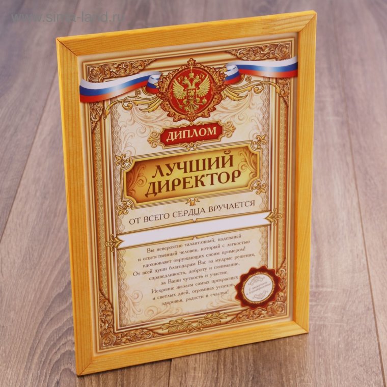 Диплом "лучшему руководителю"