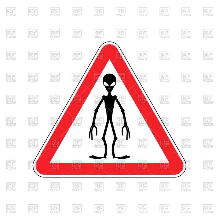 Знак осторожно НЛО