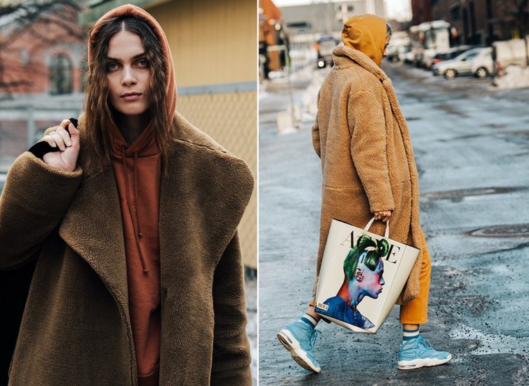 Пальто Тедди зеленое