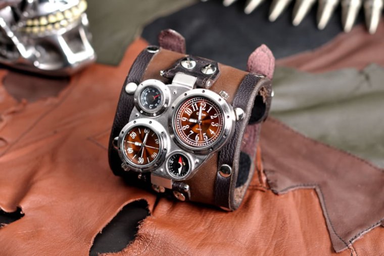 Мужские часы наручные с широким ремешком