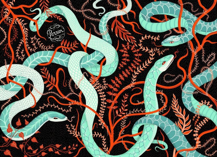 Стилизованные змеи
