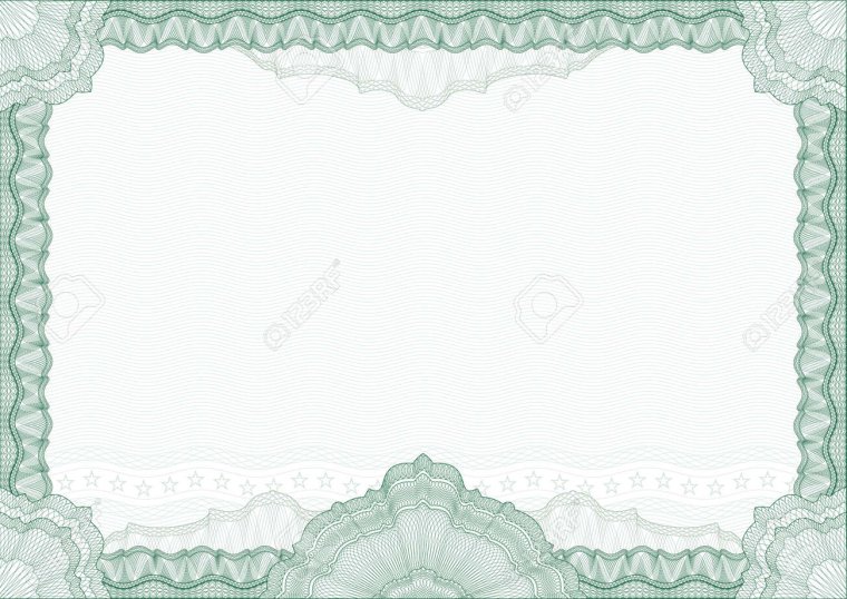 Classic Guilloche border for Diploma or Certificate вектор