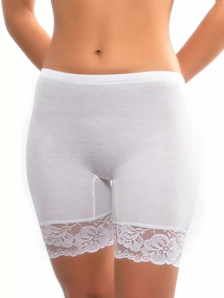 Панталоны укороченные белые Ажур, размер 60