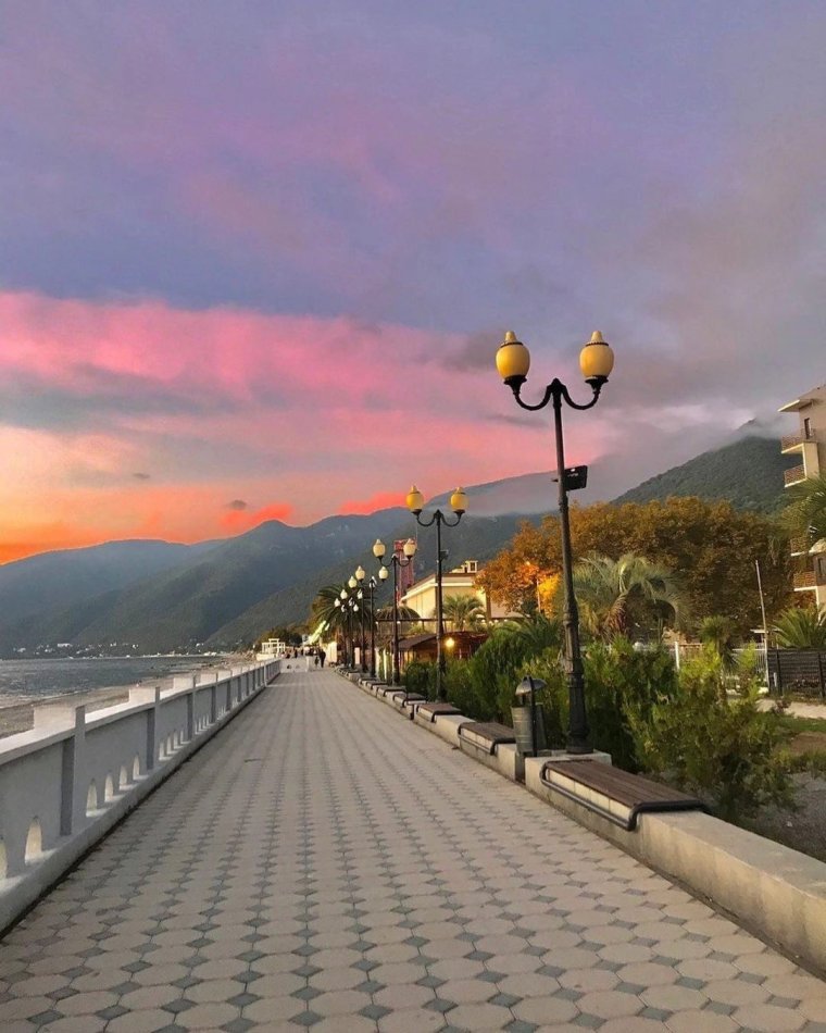 Набережная Гагра Абхазия