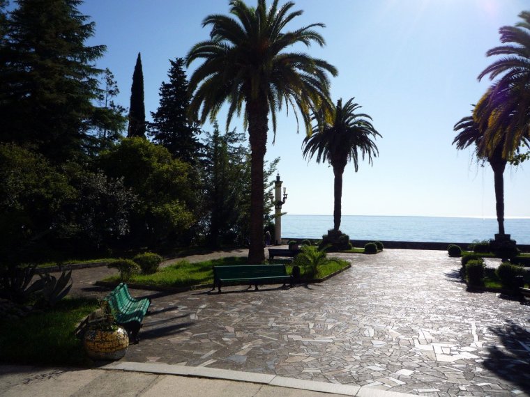 Гагра Приморский парк пляж