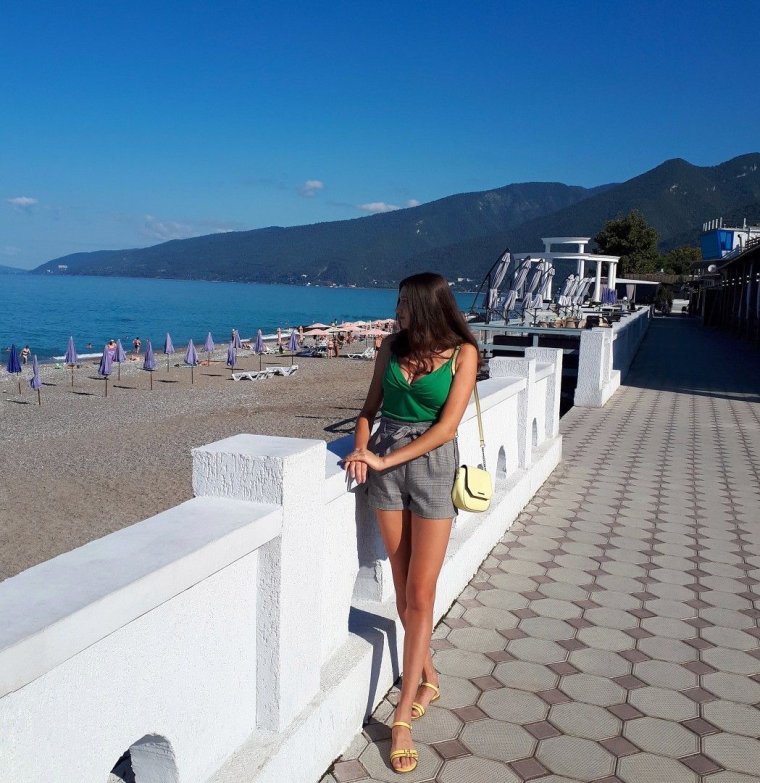 Пляж в Гаграх Абхазия 2022