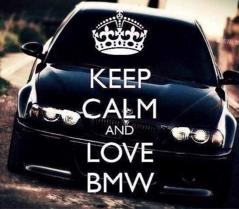Люблю БМВ С надписью