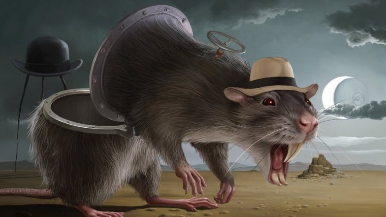 Аватарка с весёлой крысой