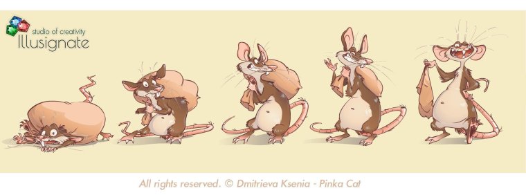 Крыса с длинными волосами