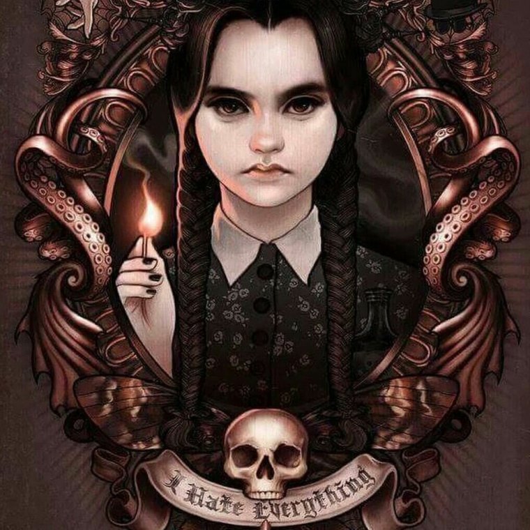 Венсди Аддамс арт