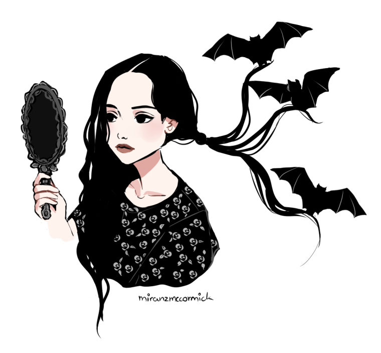 Венсди Аддамс арт