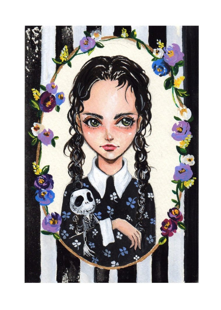 Семейка Аддамс аниме арты