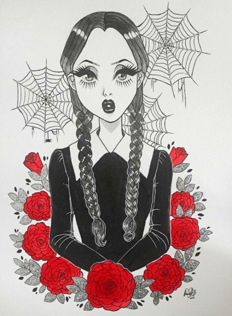 Уэнздей Аддамс арт