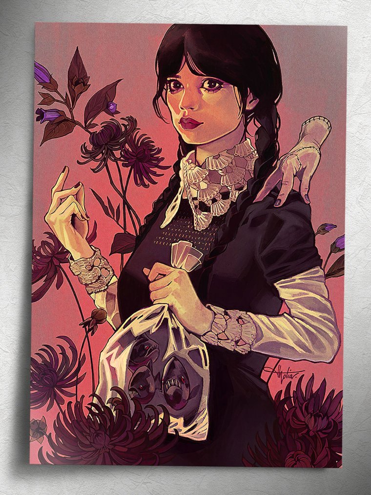 Венсдей Аддамс арт