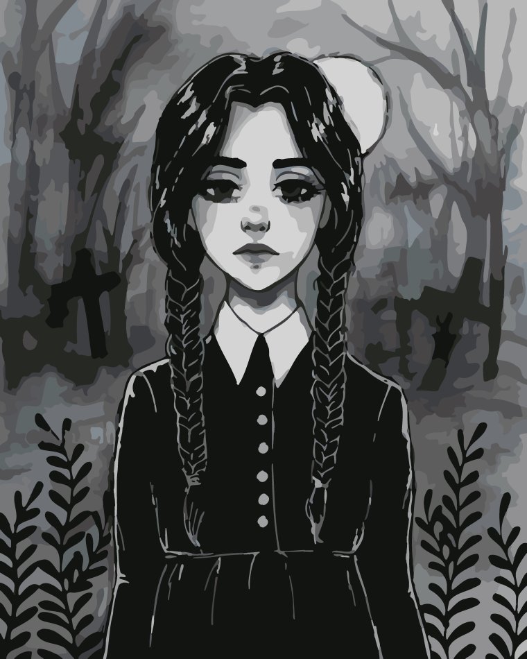 Милая Венздей в мультике