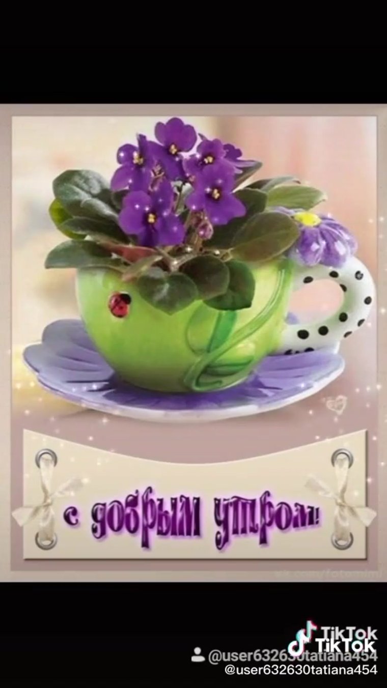 С добрым утром с цветами и пожеланиями
