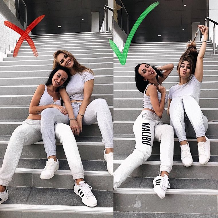 Позы для фотосессии подружек