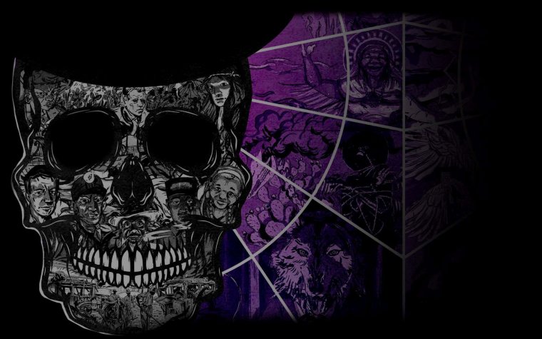 Обои с текстом на черном фоне