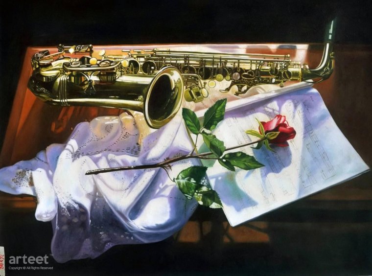 Натюрморт с саксофоном