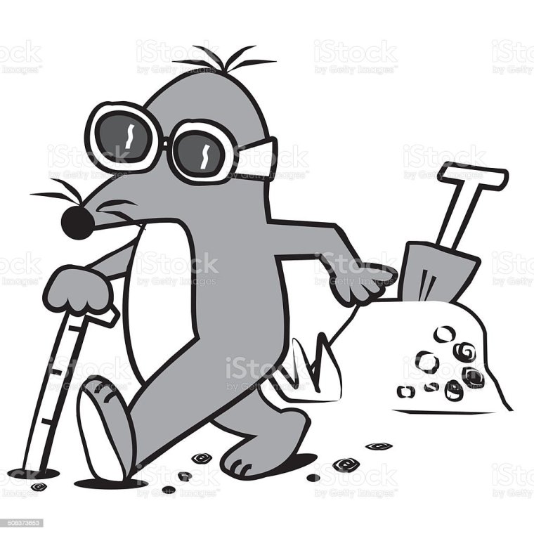 Крот с лопатой