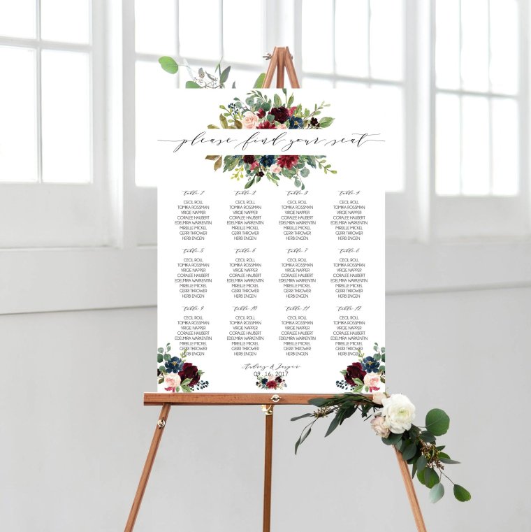 План рассадки голубой