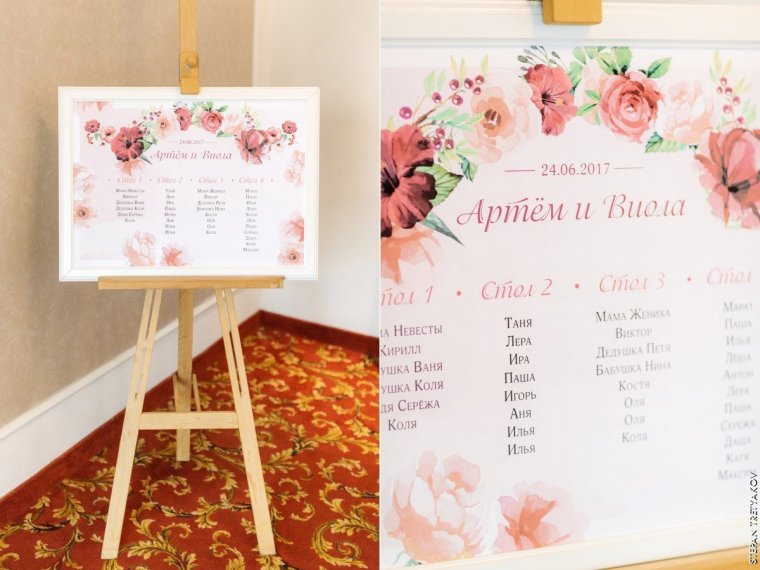 План рассадки гостей