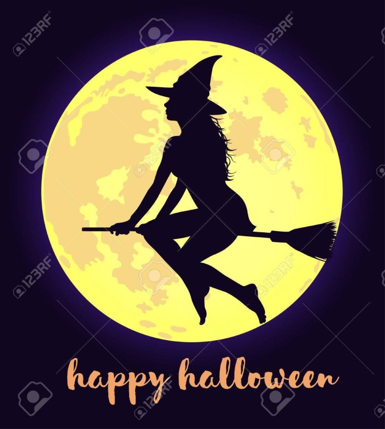 Ведьма силуэт