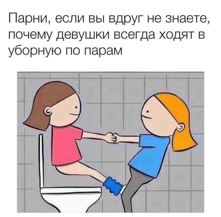 Девушки ходят в туалет
