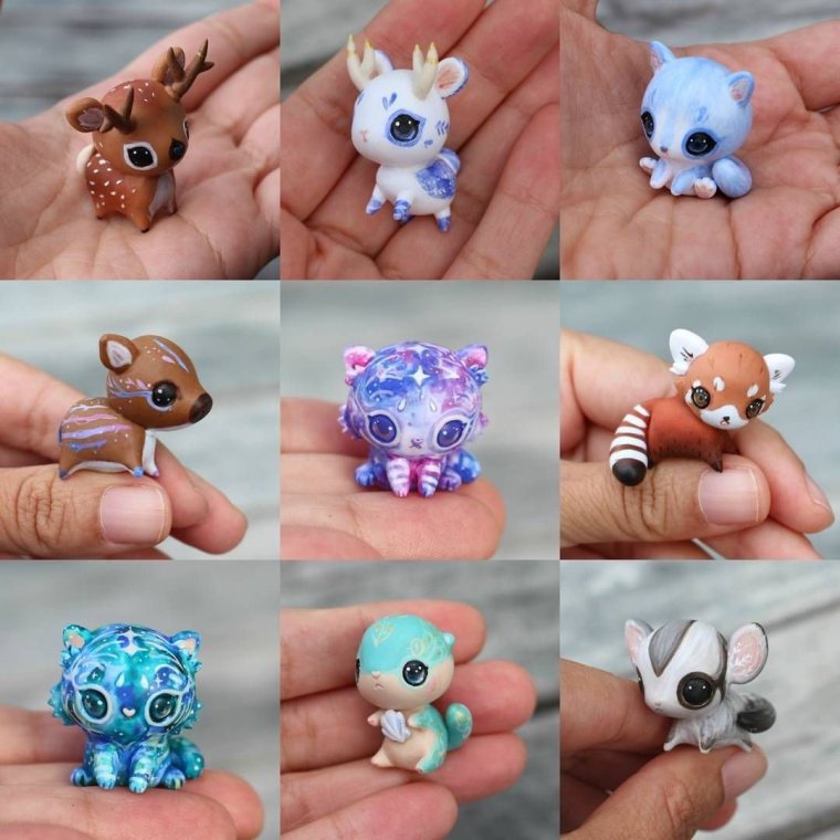 Котик из полимерной глины