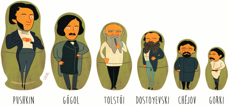 Стилизованные портреты писателей