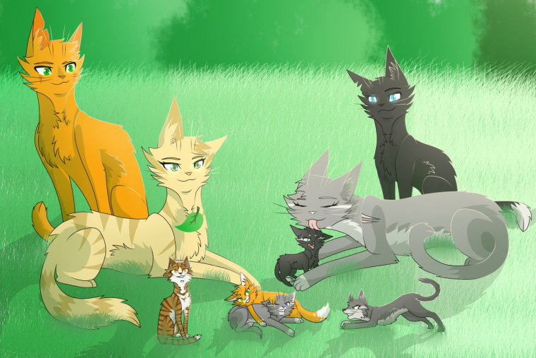 Коты Воители Огнегрив и Песчаная буря