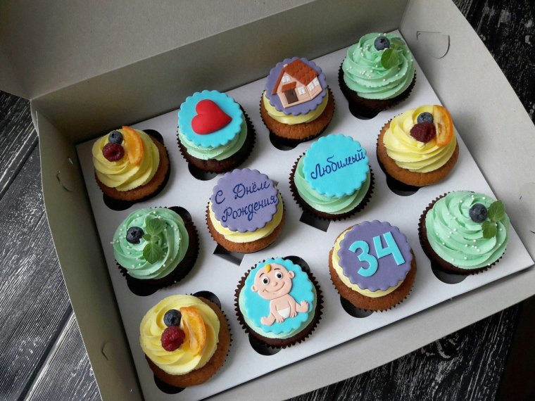 Капкейки ко Дню матери с буквами