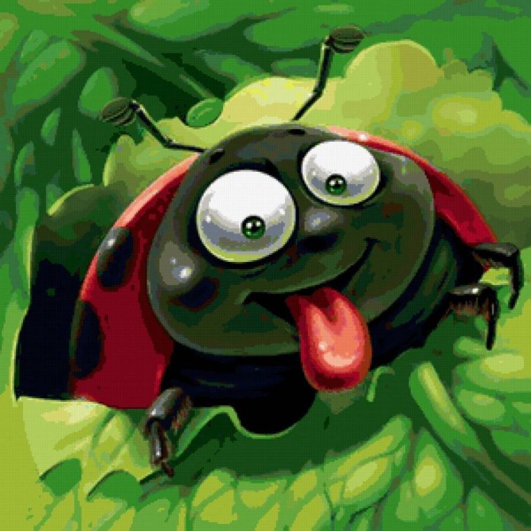 Нарисовать смешного жука