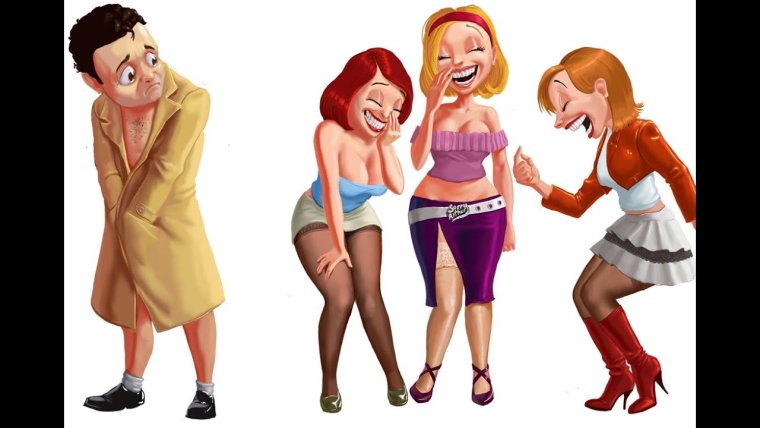 Подружки карикатура