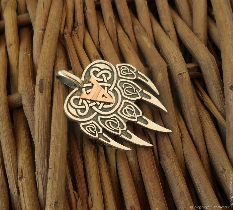 Символ Велеса печати медвежья лапа