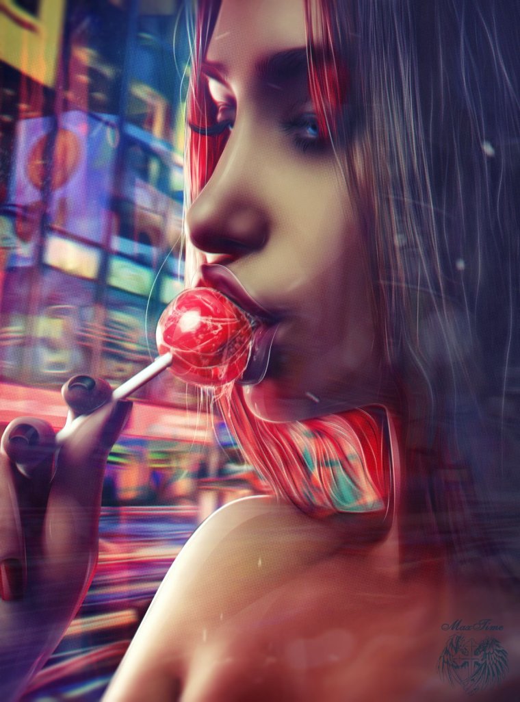 Девушка с леденцом