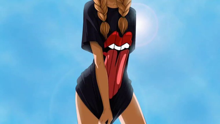 Аниме девушки с высунутым языком