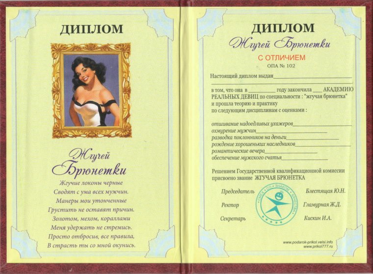 Шуточные грамоты на юбилей