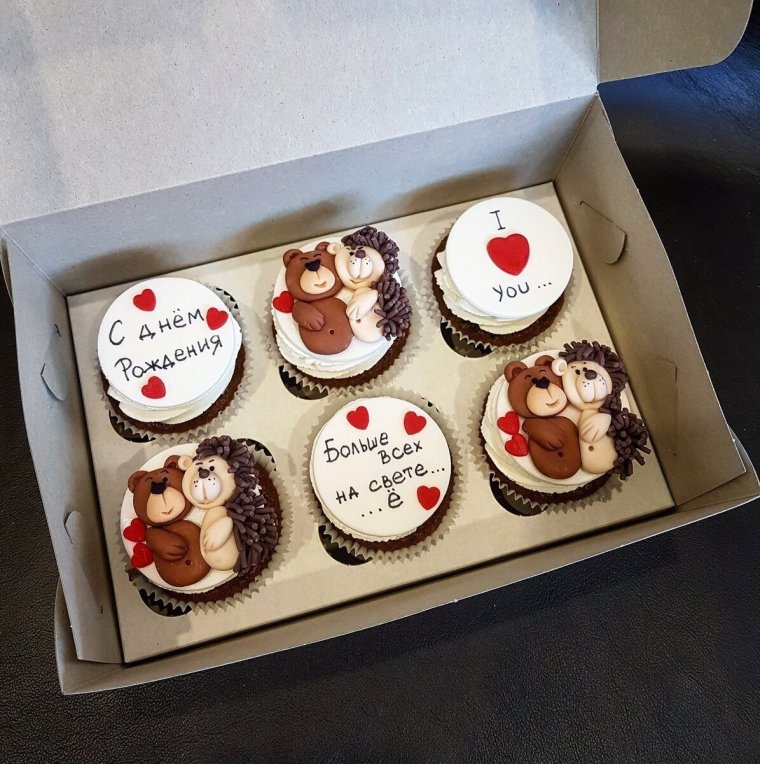Капкейки любимому мужу на день рождения